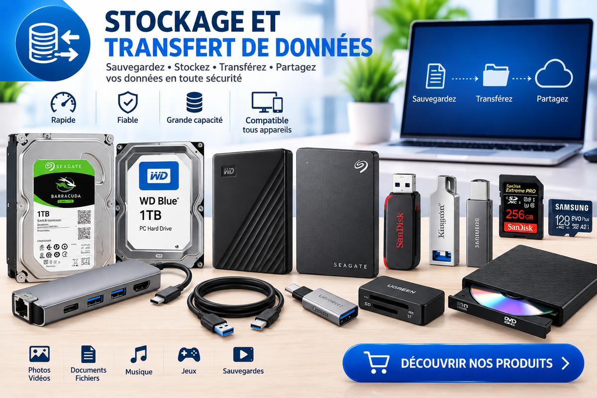 Stockage et transfert de données