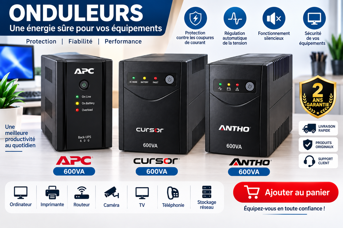 ONDULEUR 600 VA / APC, CURSOR ET ANTHO