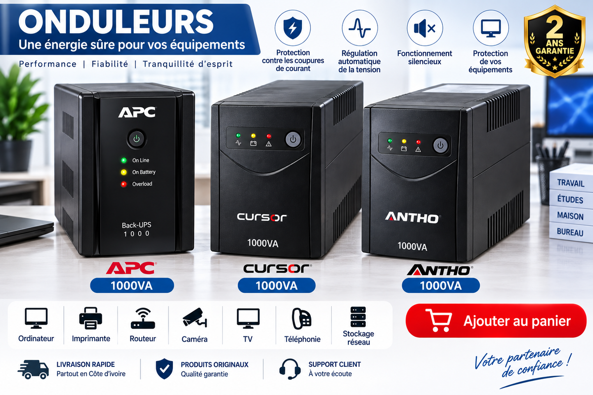 ONDULEUR 1000 VA / APC, CURSOR ET ANTHO