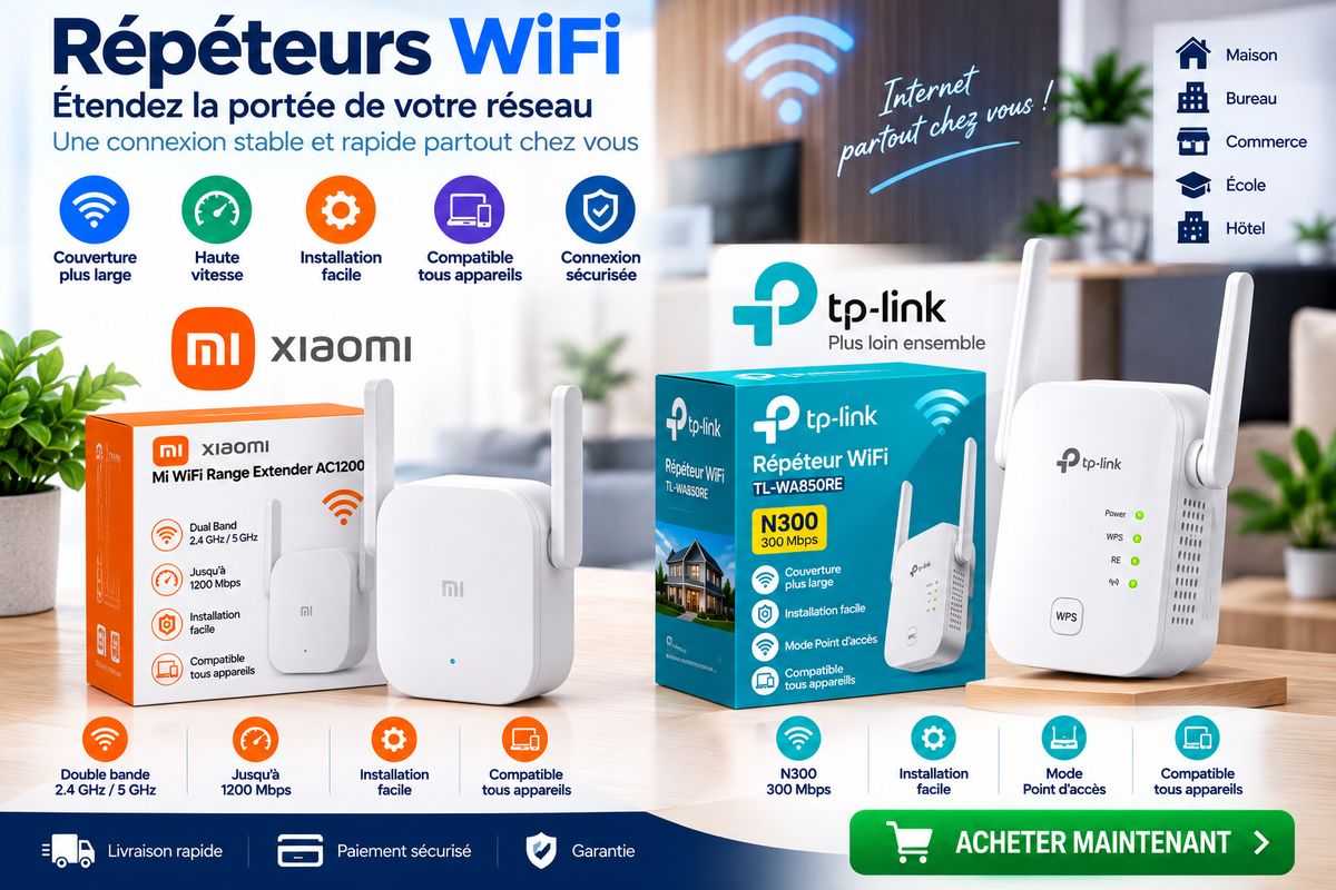 REPETEURS WI FI (AMPLIFICATEURS) / XIAOMI, TP LINK