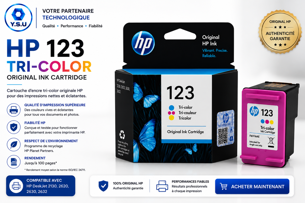 ENCRE POUR IMPRIMANTE DESKJET A JET D'ENCRE HP 123