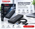 BOITIER EXTERNE POUR DISQUE DUR SSD / TOSHIBA