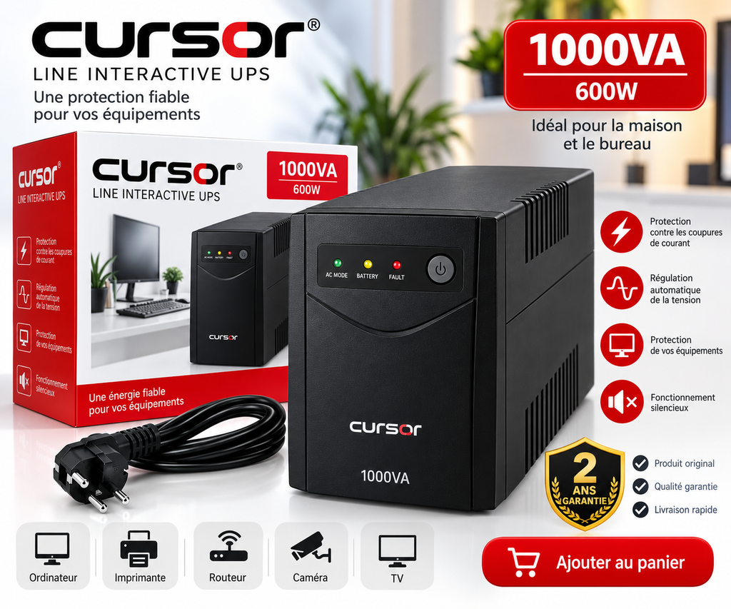 ONDULEUR 1000 VA / APC, CURSOR ET ANTHO
