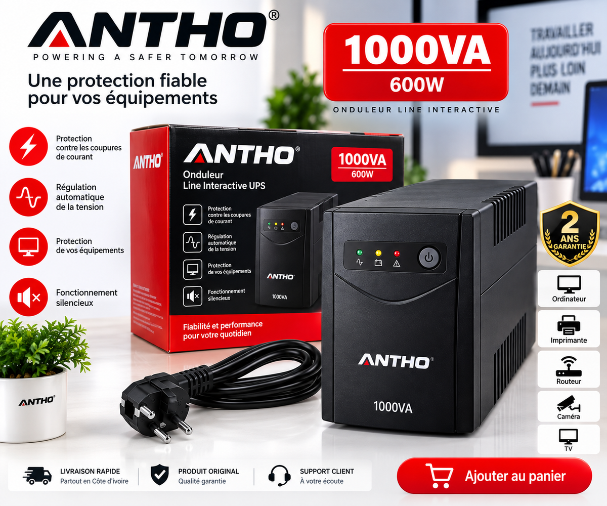 ONDULEUR 1000 VA / APC, CURSOR ET ANTHO