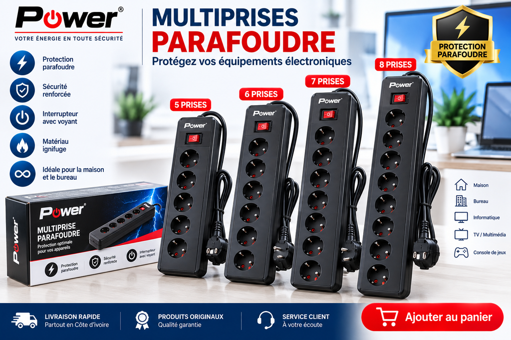 MULTIPRISES PARAFOUDRE (5 A 8 PRISES) / APC, POWER ET SOCKET