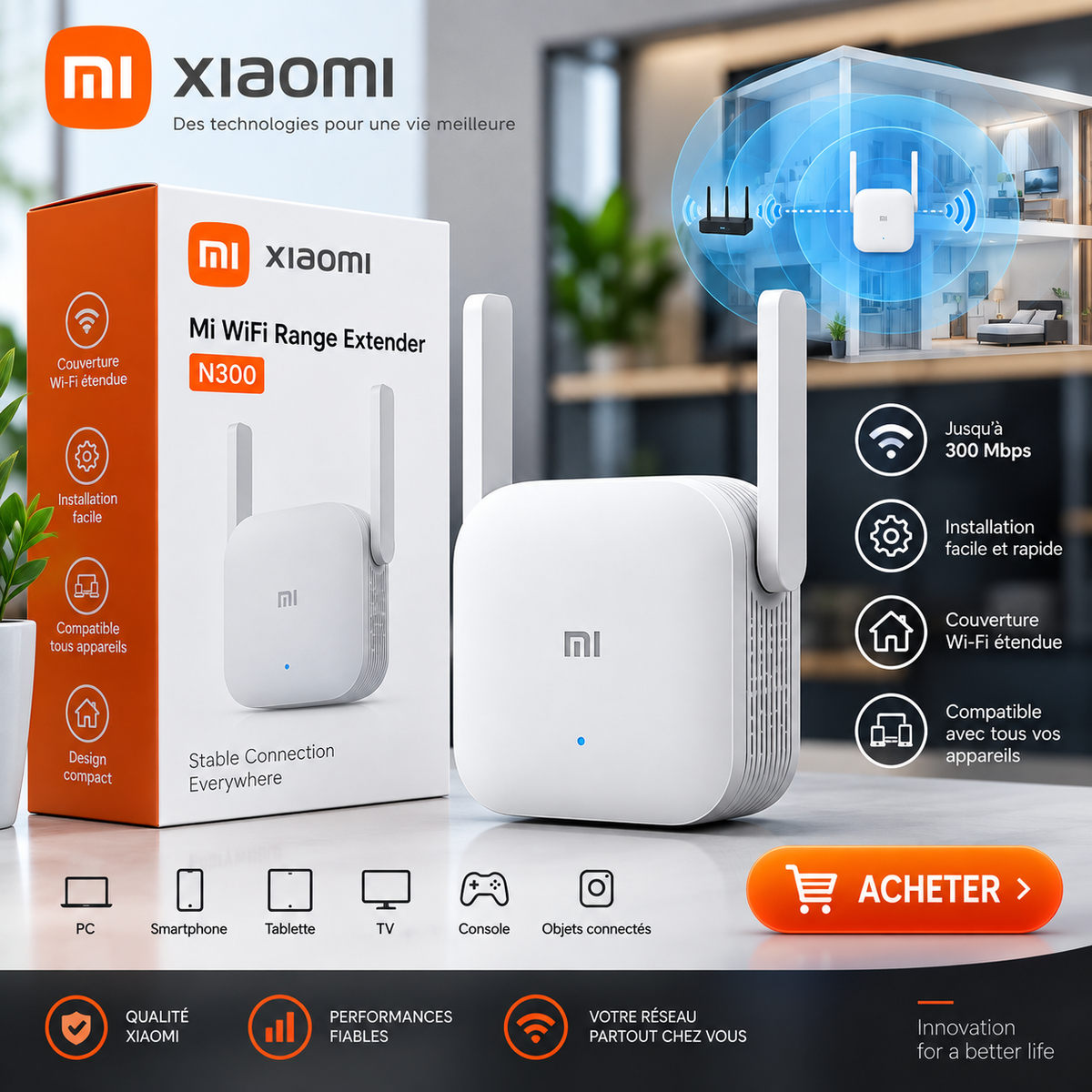 REPETEURS WI FI (AMPLIFICATEURS) / XIAOMI, TP LINK