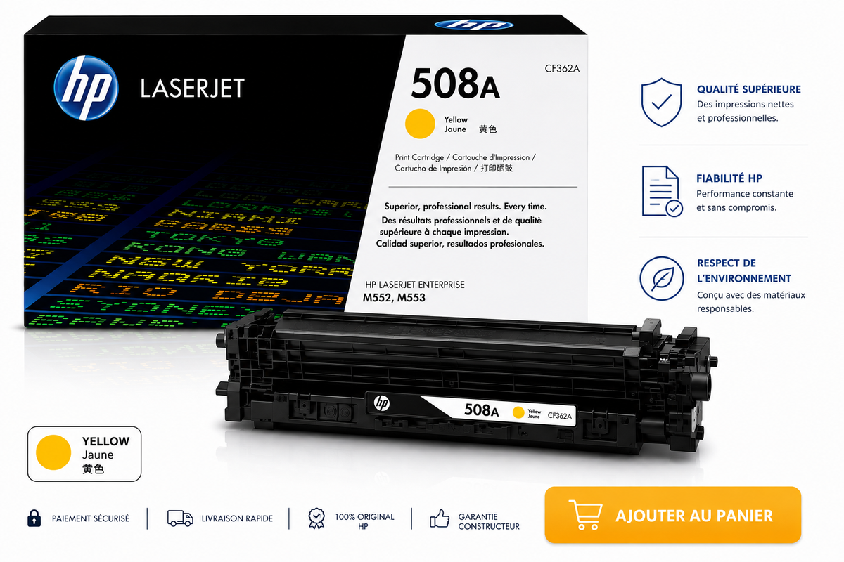 ENCRE POUR IMPRIMANTE HP TONER LASERJET 508A STANDARD/COULEUR