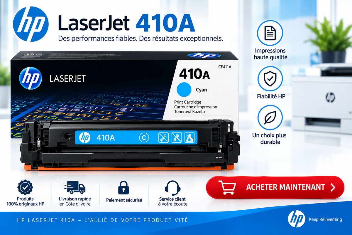 ENCRE POUR IMPRIMANTE HP TONER LASERJET 410A STANDARD/COULEUR