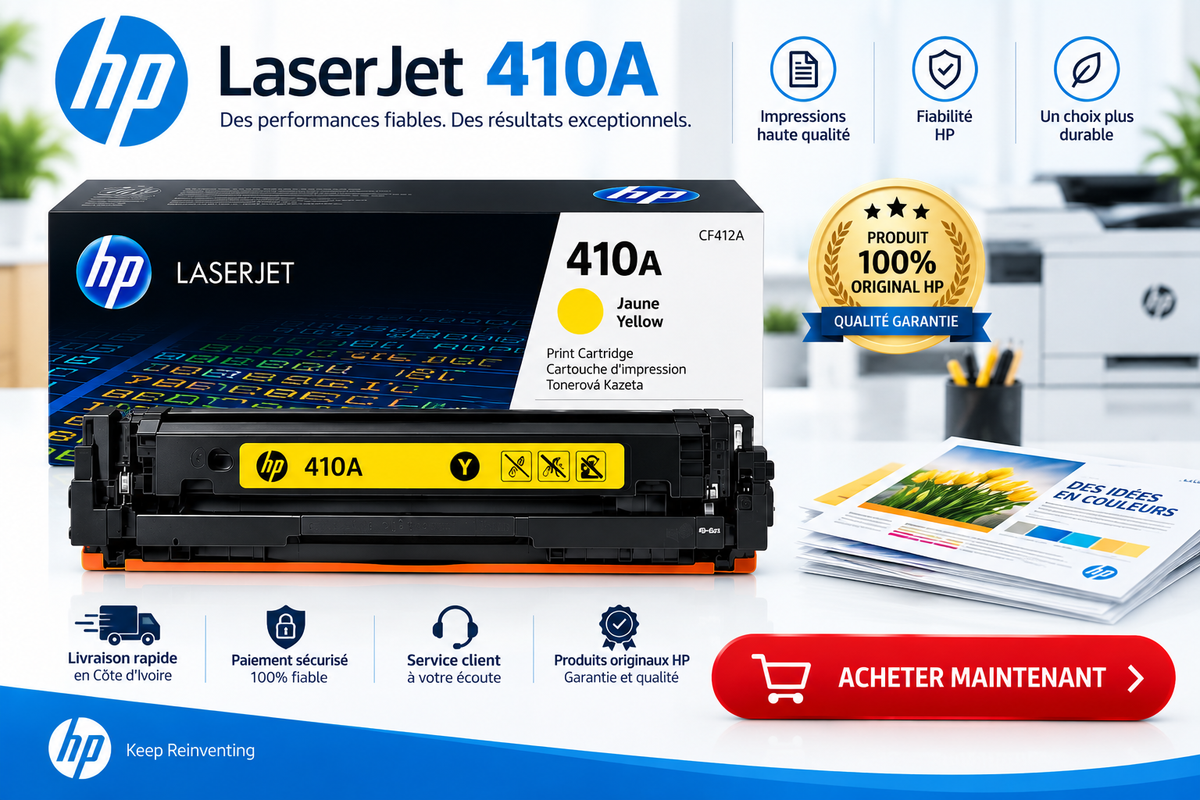ENCRE POUR IMPRIMANTE HP TONER LASERJET 410A STANDARD/COULEUR