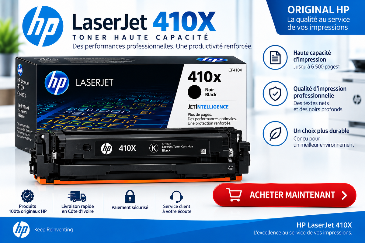 ENCRE POUR IMPRIMANTE HP TONER LASERJET 410X HAUTE CAPACITE/COULEUR